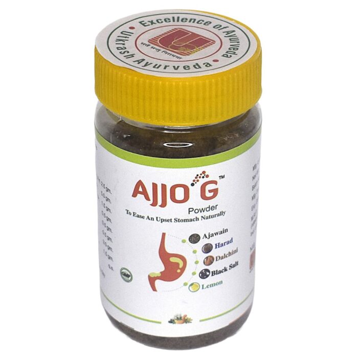 Ajjo G Powder | Ayurvedic Gas Relief & Acidity Care | Natural Digestive Health Supplement