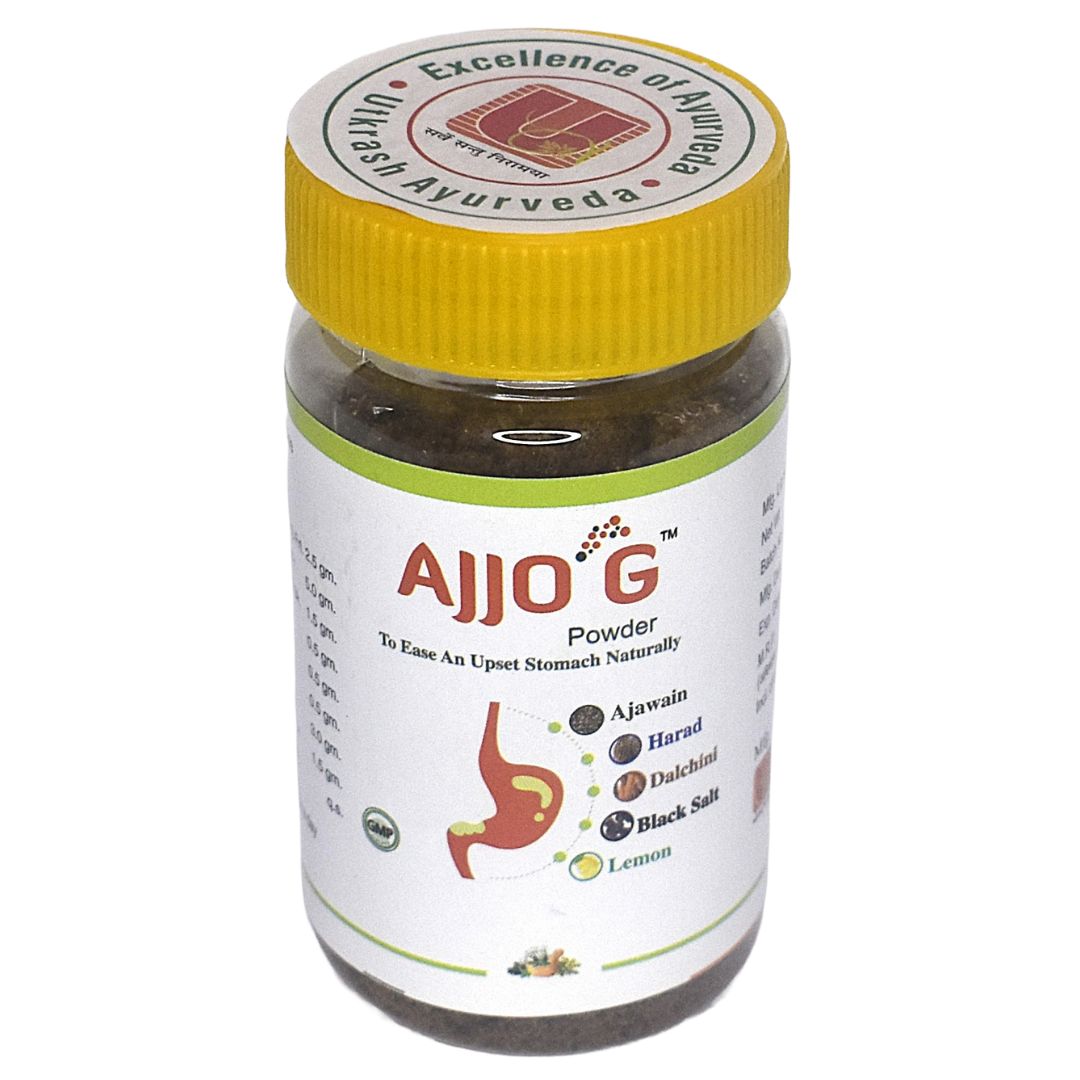 Ajjo G Powder | Ayurvedic Gas Relief & Acidity Care | Natural Digestive Health Supplement