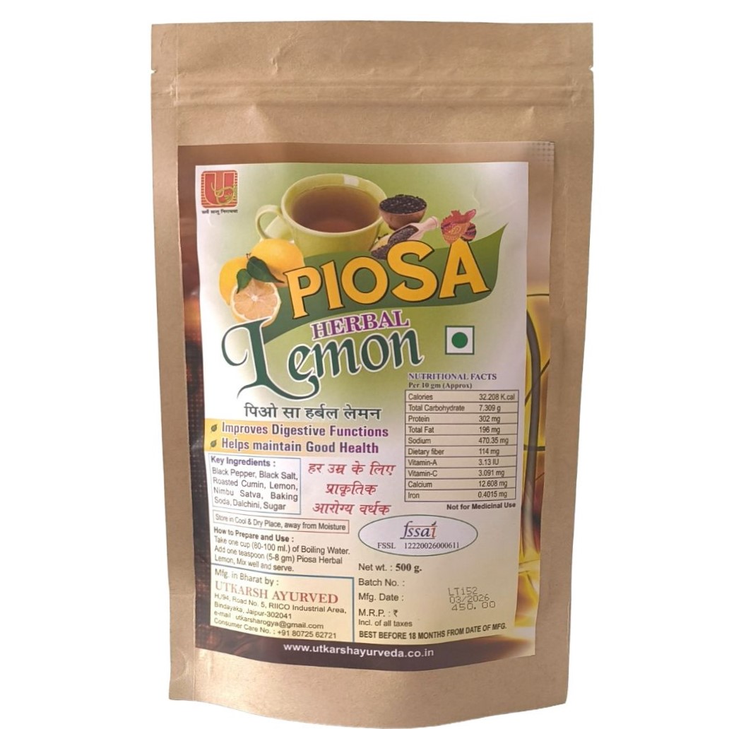 Piosa Herbal Lemon | Ready to drink Premix | Boost Digestion | Detoxifies body